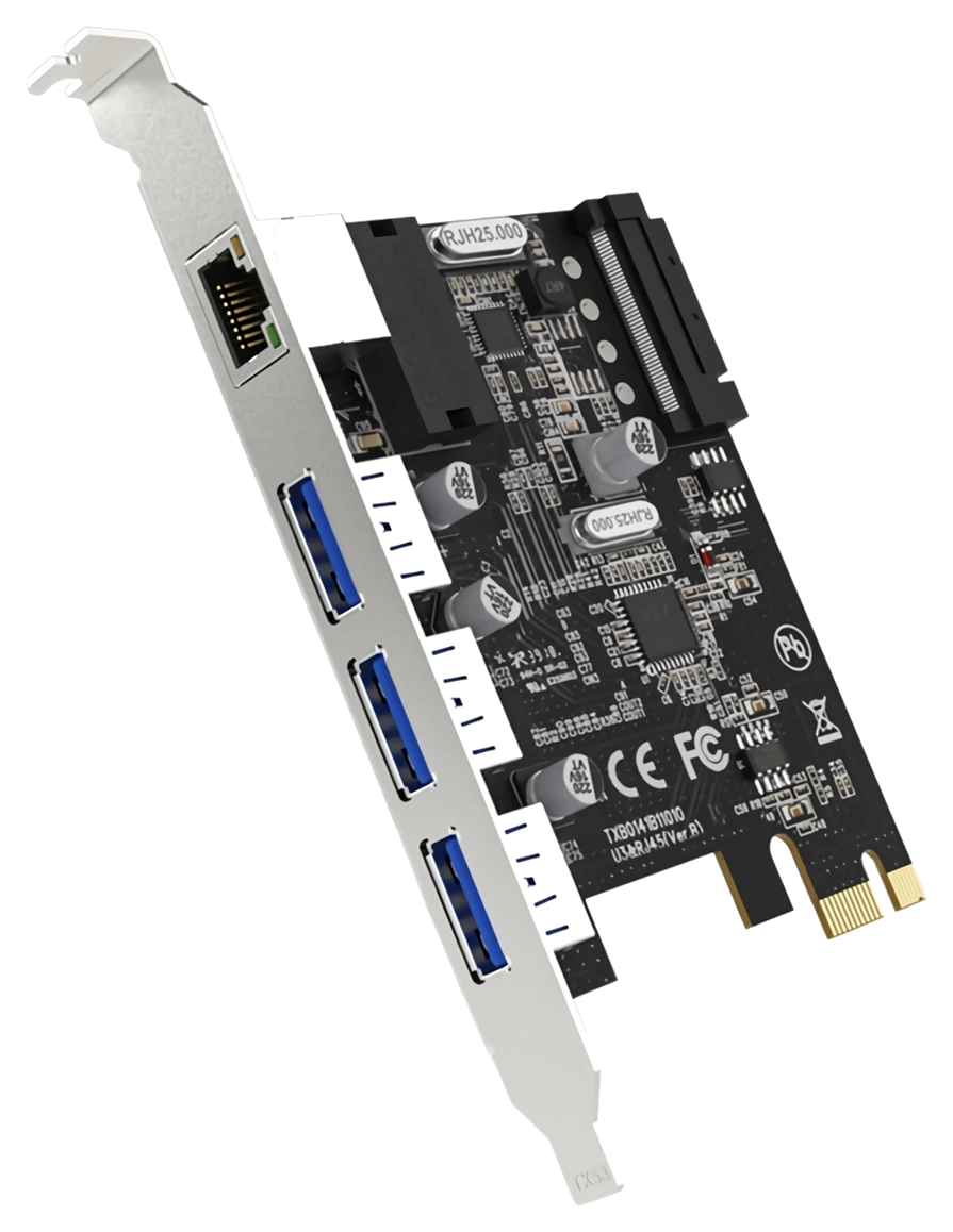 EDUP EP-9618 1000Mbps PCI-E Ethernet 3x USB 3 + Gigabit LAN 10/100/1000Mbp