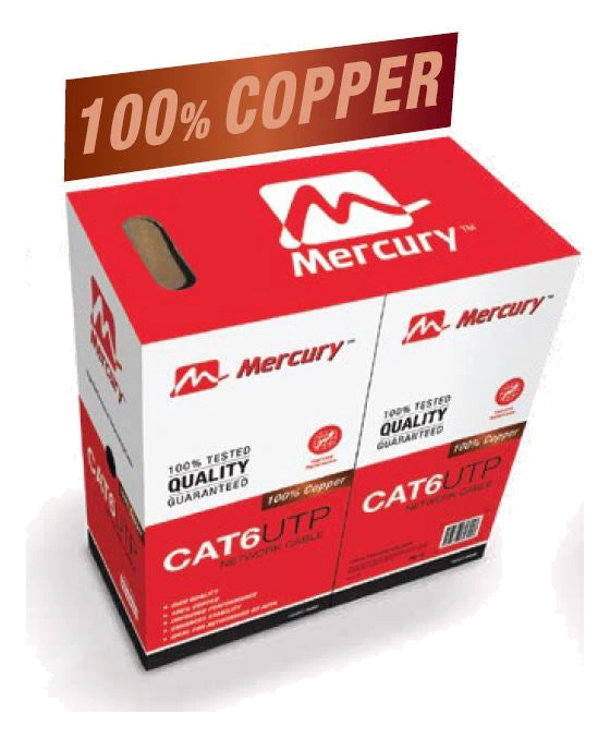 MERCURY CABLE CAT 6E UTP 100% COPPER 305 M