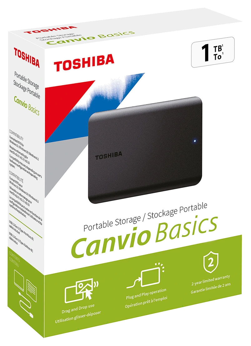 HDD External Toshiba 1TB Canvio basics