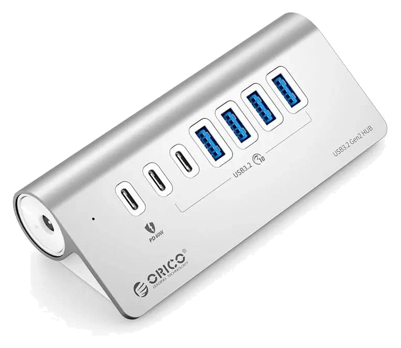 7-Port USB3.2 10Gbps HUB ORICO M3U4C3-G2-10-EU-SV-BP