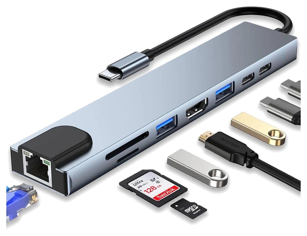 USB C Adapter 8 in 1